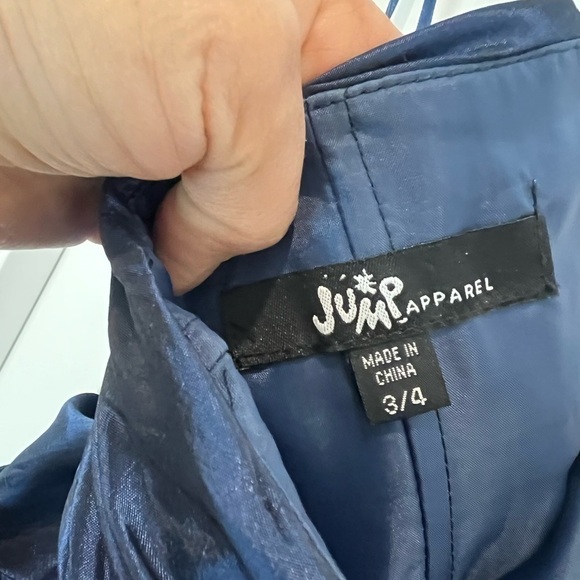 Jump Juniors Short formal Prom Dress Navy Size 3-4 - Picture 5 of 9